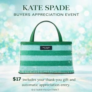 💚✨ KATE SPADE Buyers Appreciation Event — Seaside Stripe Sequin Tote NWT ✨💚